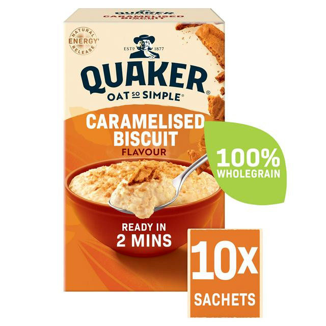QUAKER OATS SO SIMPLE CARAMELISED BISCUIT 10PCS SACHETS 334GX1