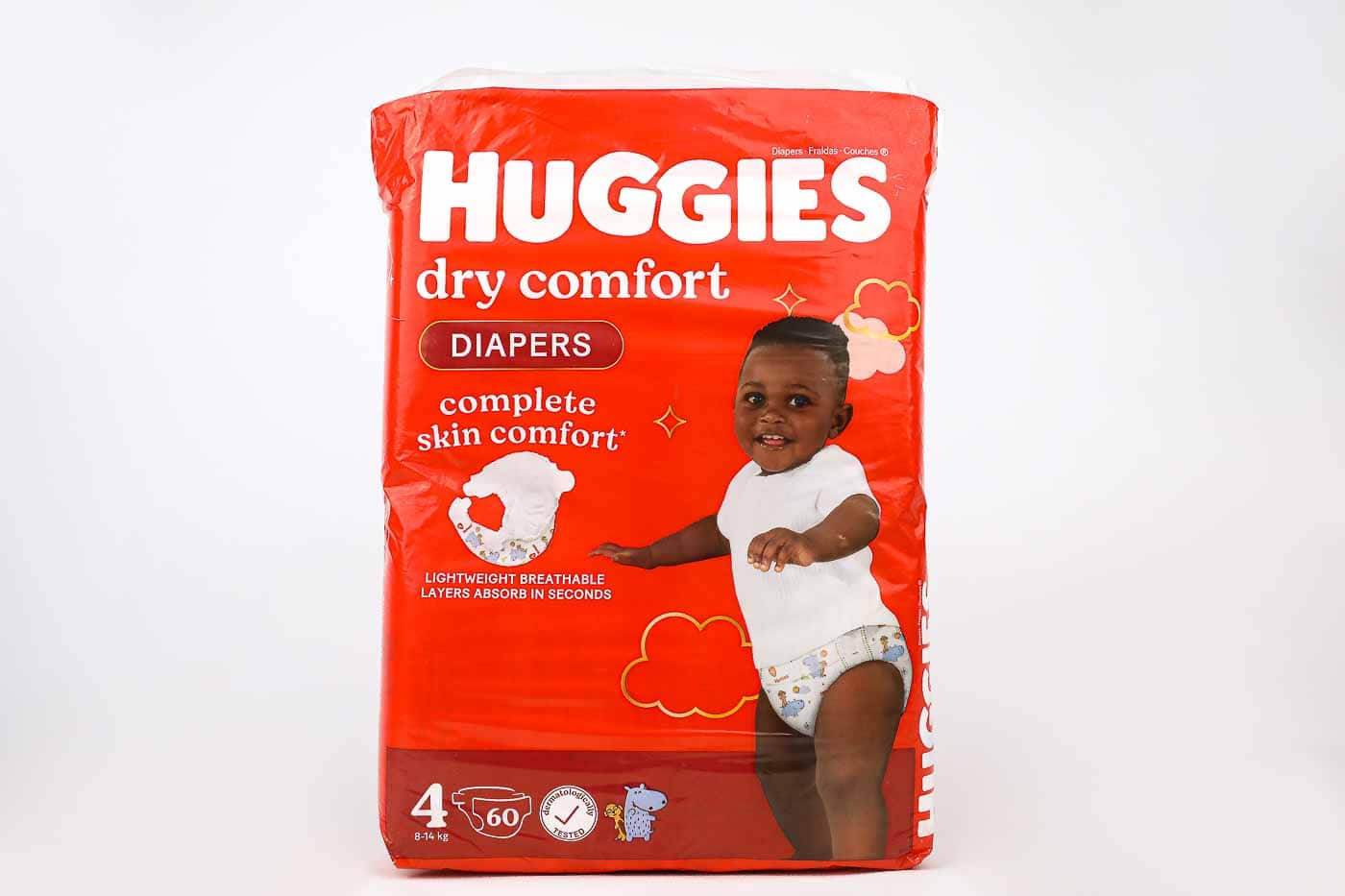 HUGGIES DRY COMFORT SIZE4 8- 14KG 31X1
