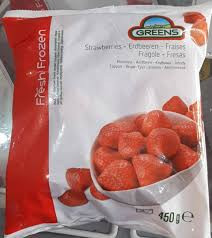 GREENS FROZEN STRAWBERRIES 450G  X1