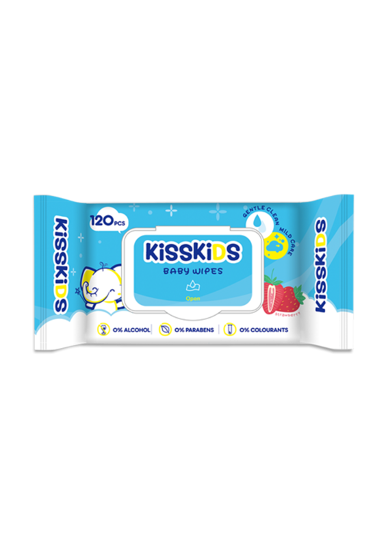 KISSKIDS BABY WIPES 120PCS X1
