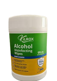 KILROX ALC DISINFECTING WIPES LEMON 100PCS X1