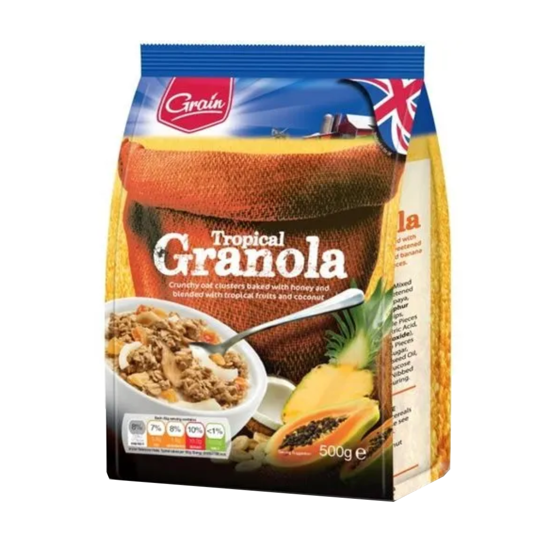 GRAIN TROPICAL GRANOLA 500G X1