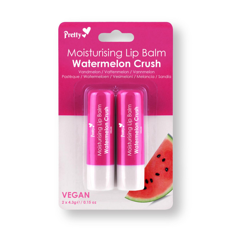 PRETTY MOISTURISING LIP BALM WATERMELON CRUSH 2X4.3G